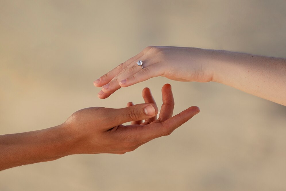 engaged people hands